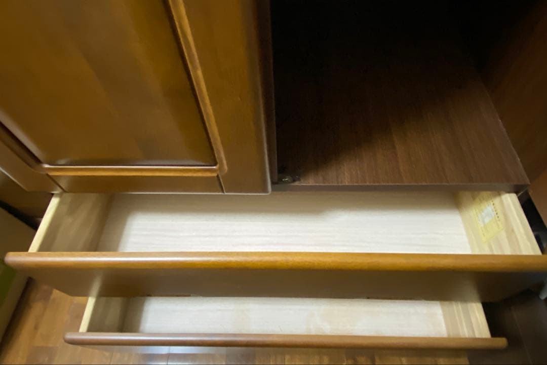 【販売期間2/8まで】木製衣類ハンガー収納タンス ブラウン　茶色