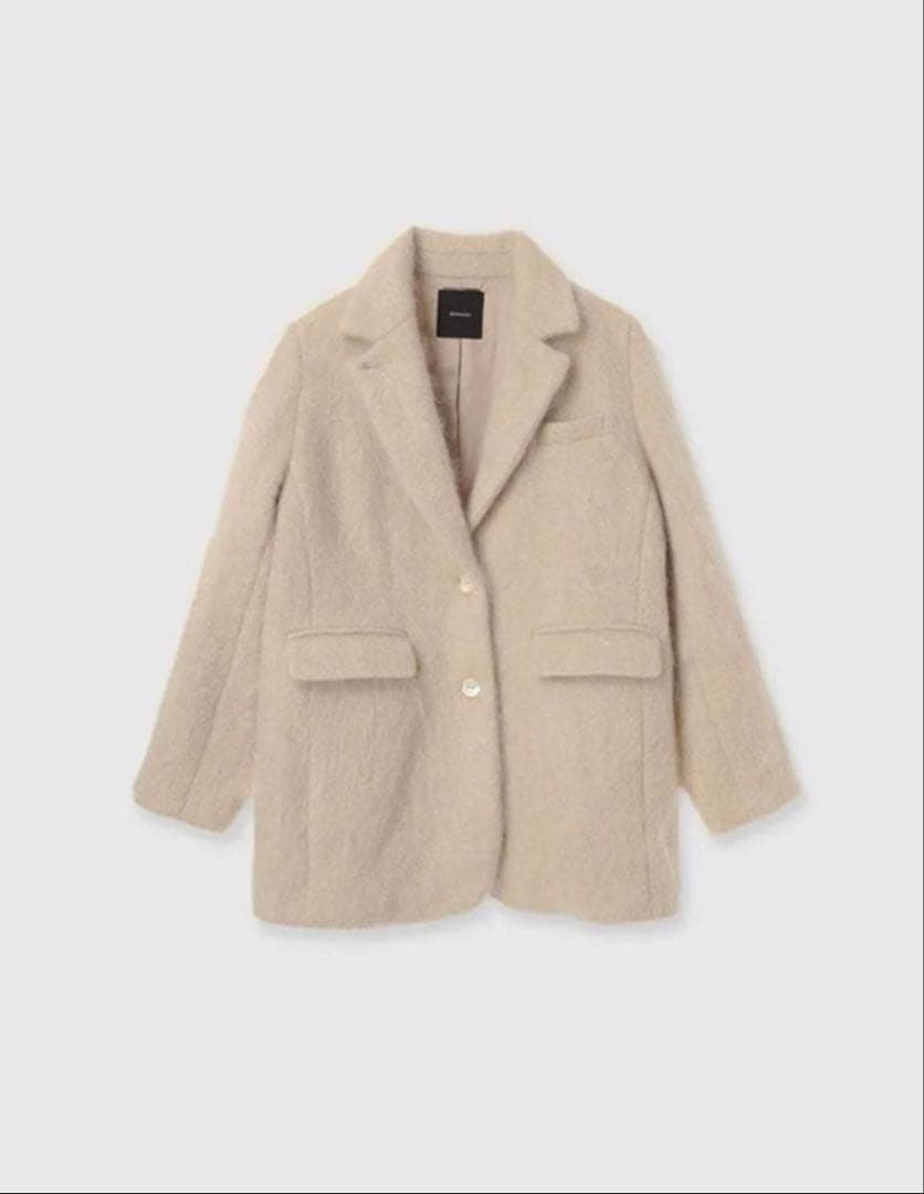 anuans モヘアシャギーテーラードジャケット