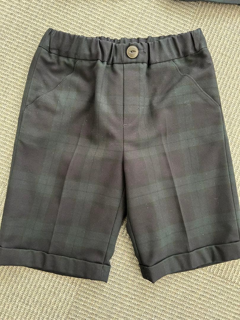 グリーンレーベル リラクシングチェック スーツセット　125 男の子