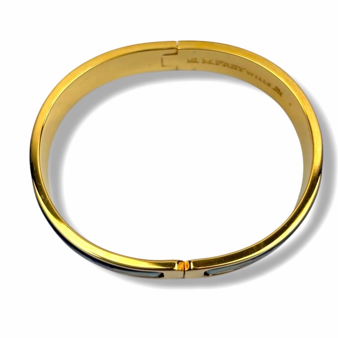 【美品】MICHAELA FREY ミカエラフレイ バングル 花柄 ゴールド