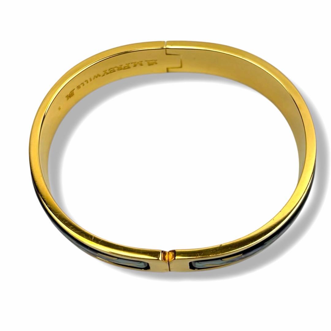 【美品】MICHAELA FREY ミカエラフレイ バングル 花柄 ゴールド