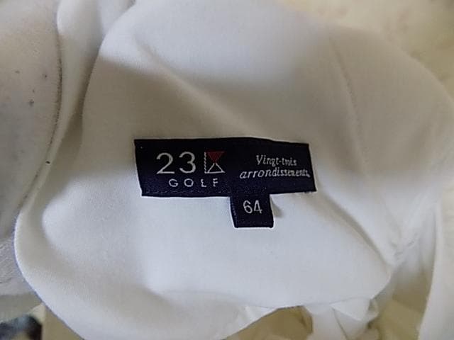 75413　23区ゴルフ　パンツ　白　サイズ64