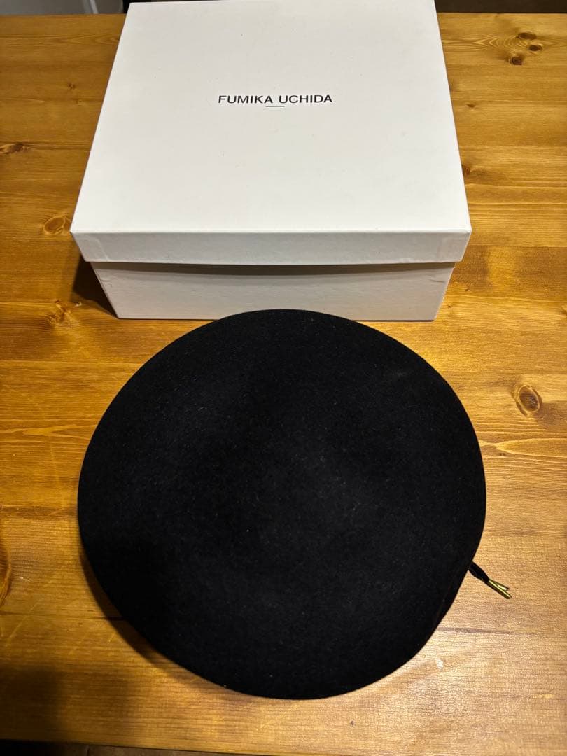 帽子 FUMIKA UCHIDA RABBIT FUR PLAIN BERET