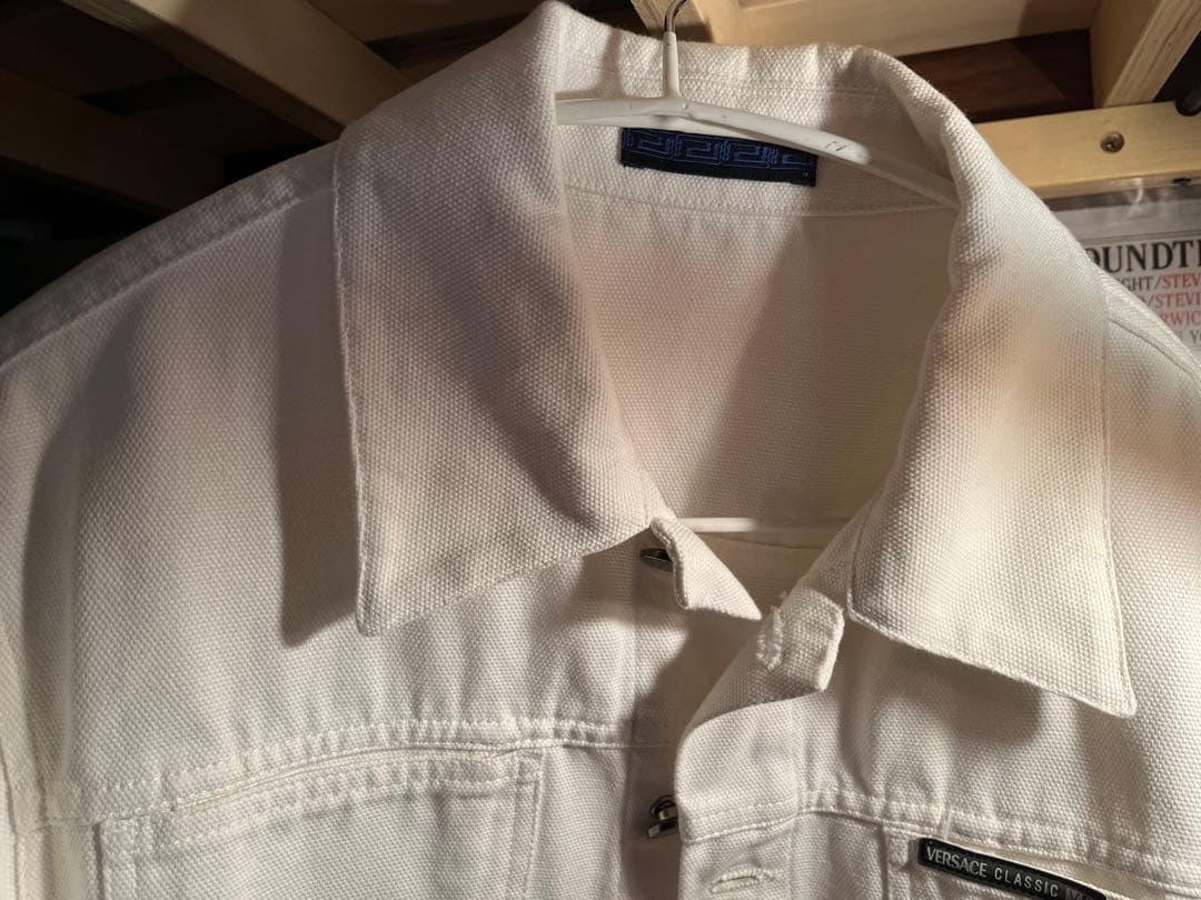 希少/90s-00✨VERSACE CLASSIC V2 白デニムジャケット