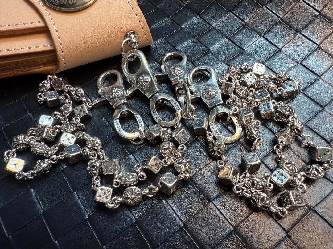 ★QBSZSZ　ウォレットチェーン　Dice×Flowerウォレットチェーン