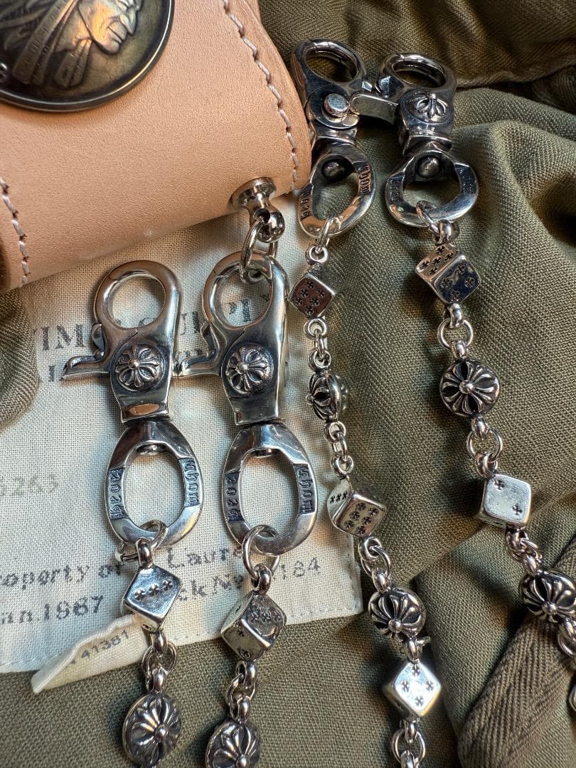 ★QBSZSZ　ウォレットチェーン　Dice×Flowerウォレットチェーン