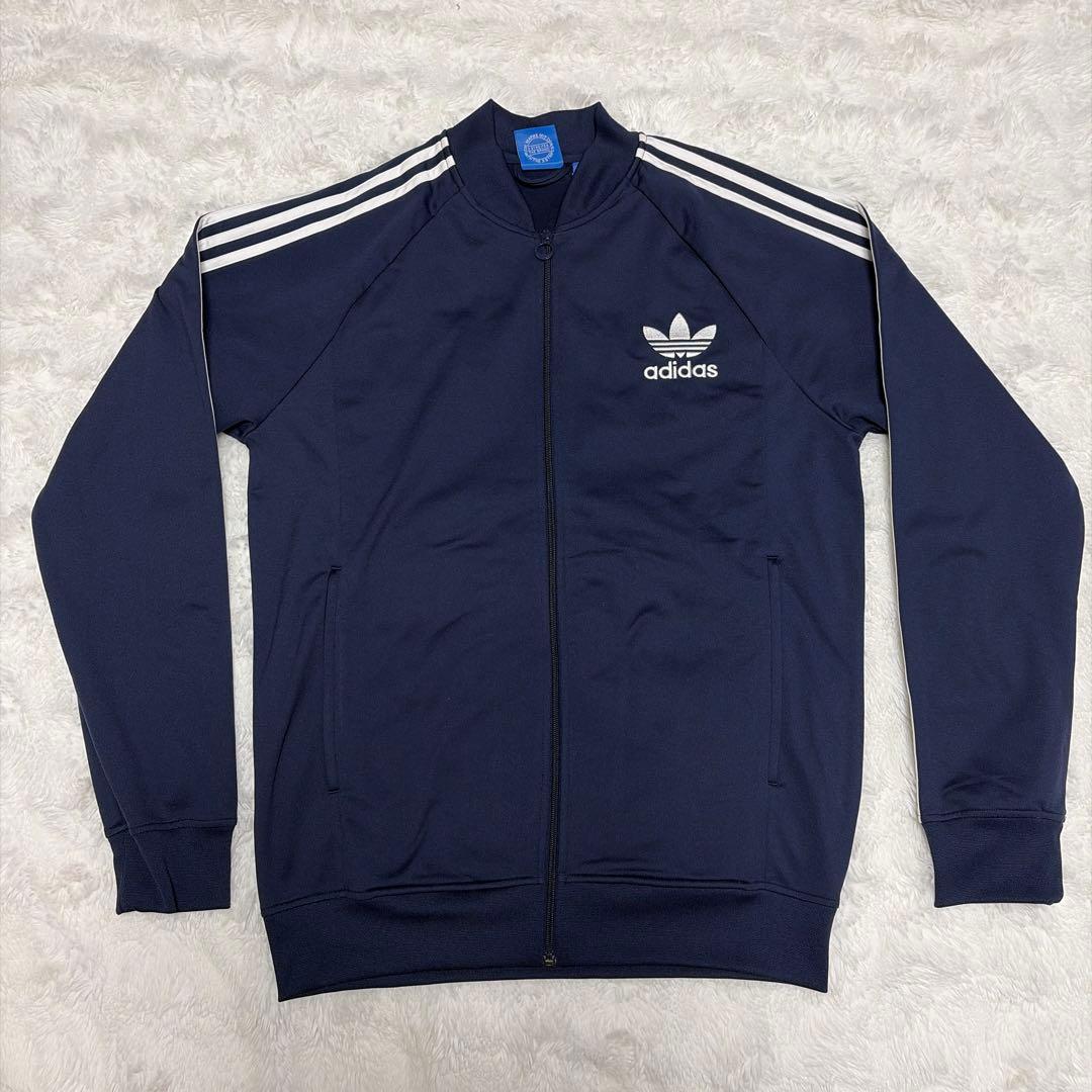 希少 美品 アディダス トラックジャケット 濃紺ネイビー 2XL