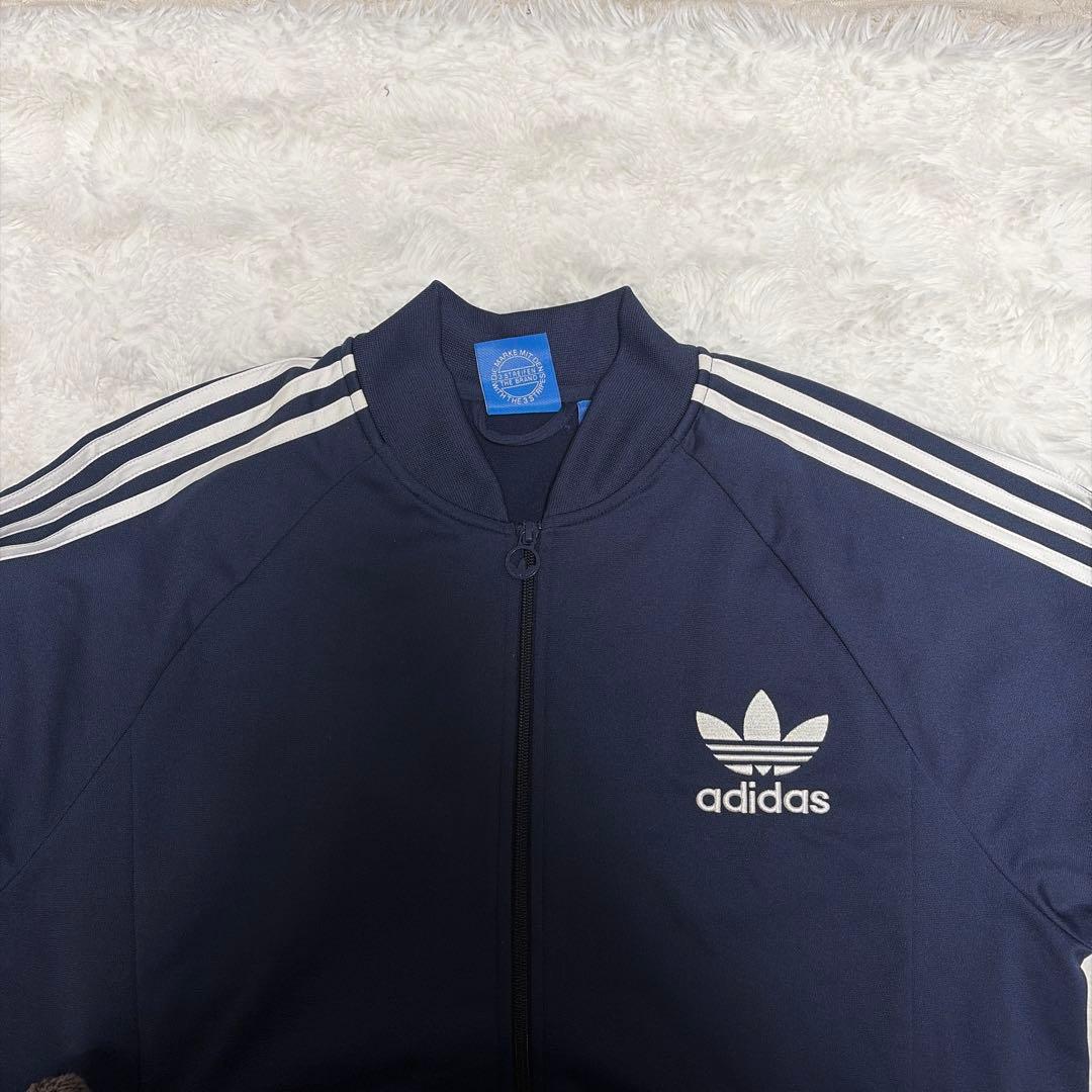 希少 美品 アディダス トラックジャケット 濃紺ネイビー 2XL