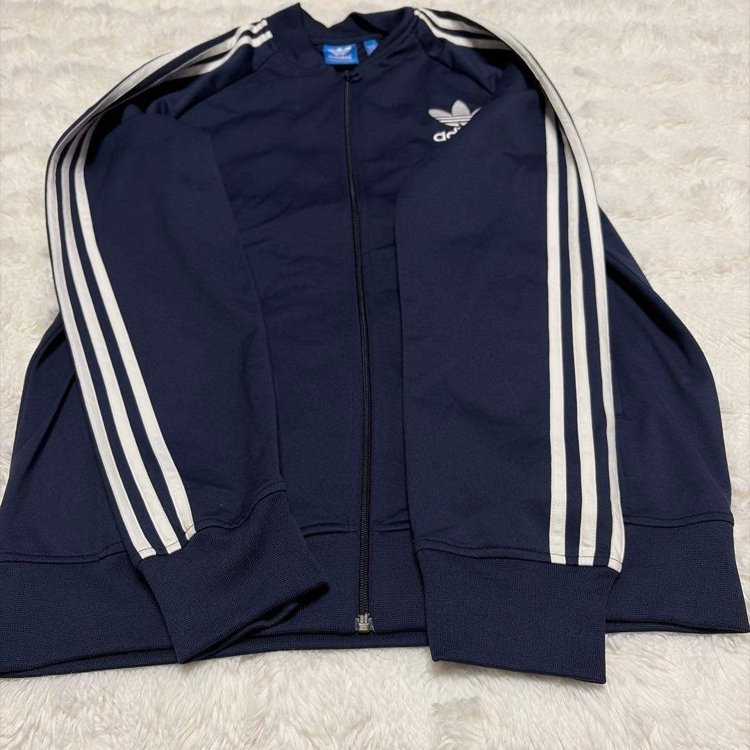 希少 美品 アディダス トラックジャケット 濃紺ネイビー 2XL