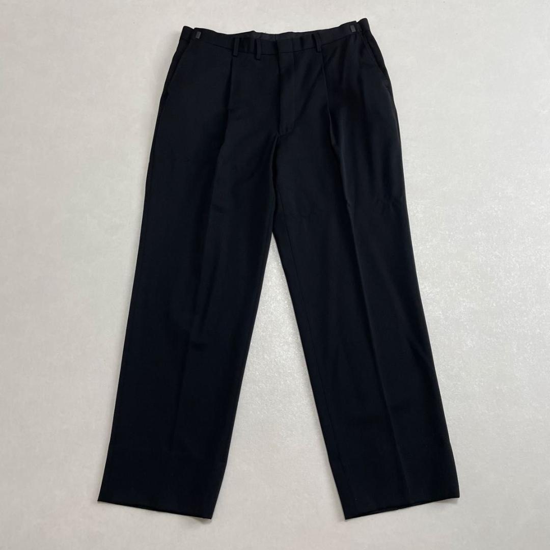 セヴィルロウ セットアップ ダブルスーツ ブラック カシミヤ混 アジャスター