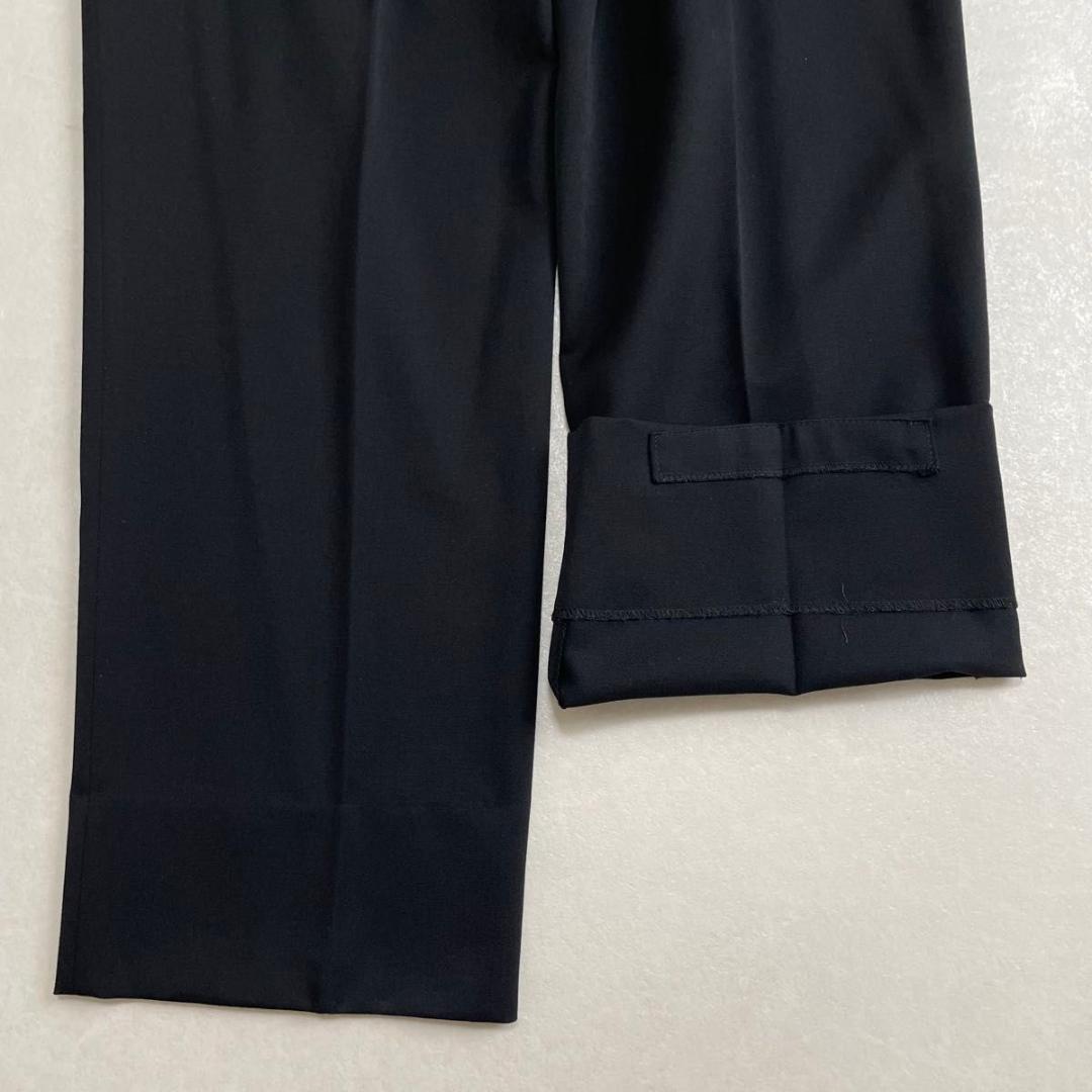 セヴィルロウ セットアップ ダブルスーツ ブラック カシミヤ混 アジャスター