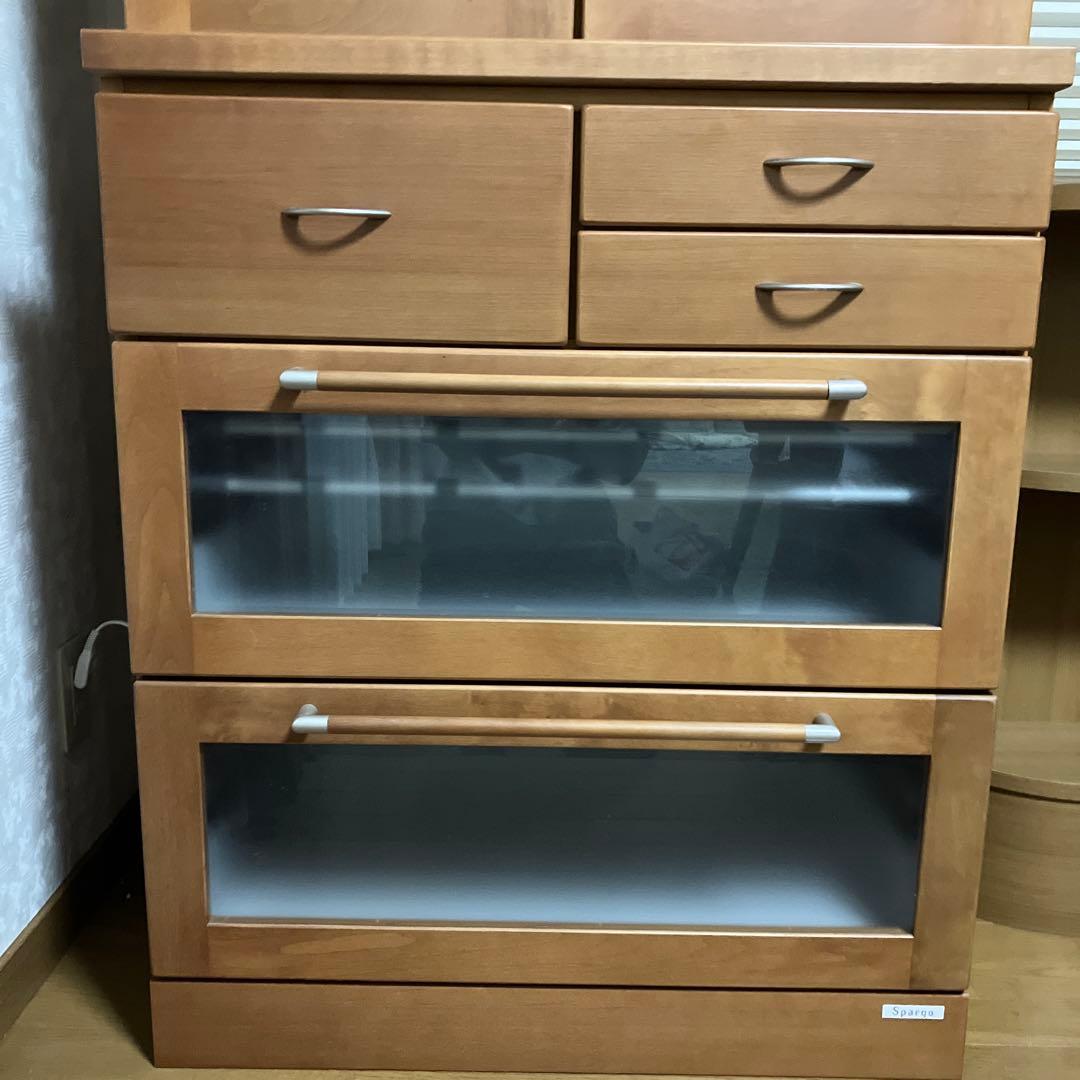 天然木使用　国産　食器棚