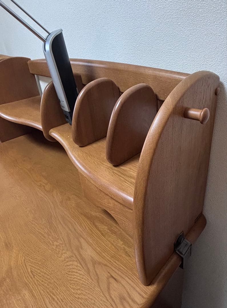 カリモク学習机 ４点セット 1-② 上棚デスクライト付