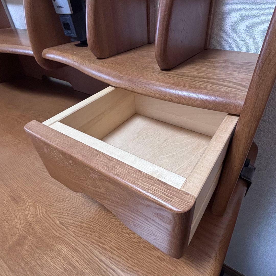 カリモク学習机 ４点セット 1-② 上棚デスクライト付