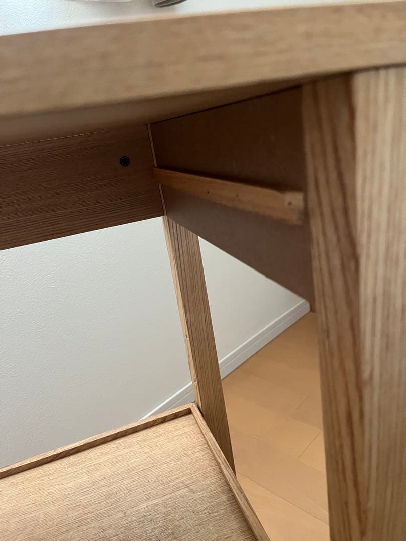 【出品5/7まで　最終価格】無印良品　木製キッチンワゴン　タモ材　廃盤品