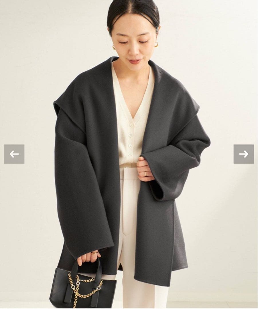 【美品】plageハミルトン DRAPE MIDDLE コート