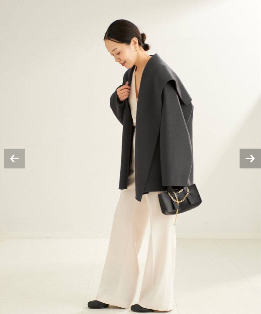 【美品】plageハミルトン DRAPE MIDDLE コート