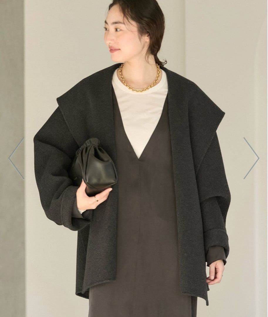 【美品】plageハミルトン DRAPE MIDDLE コート