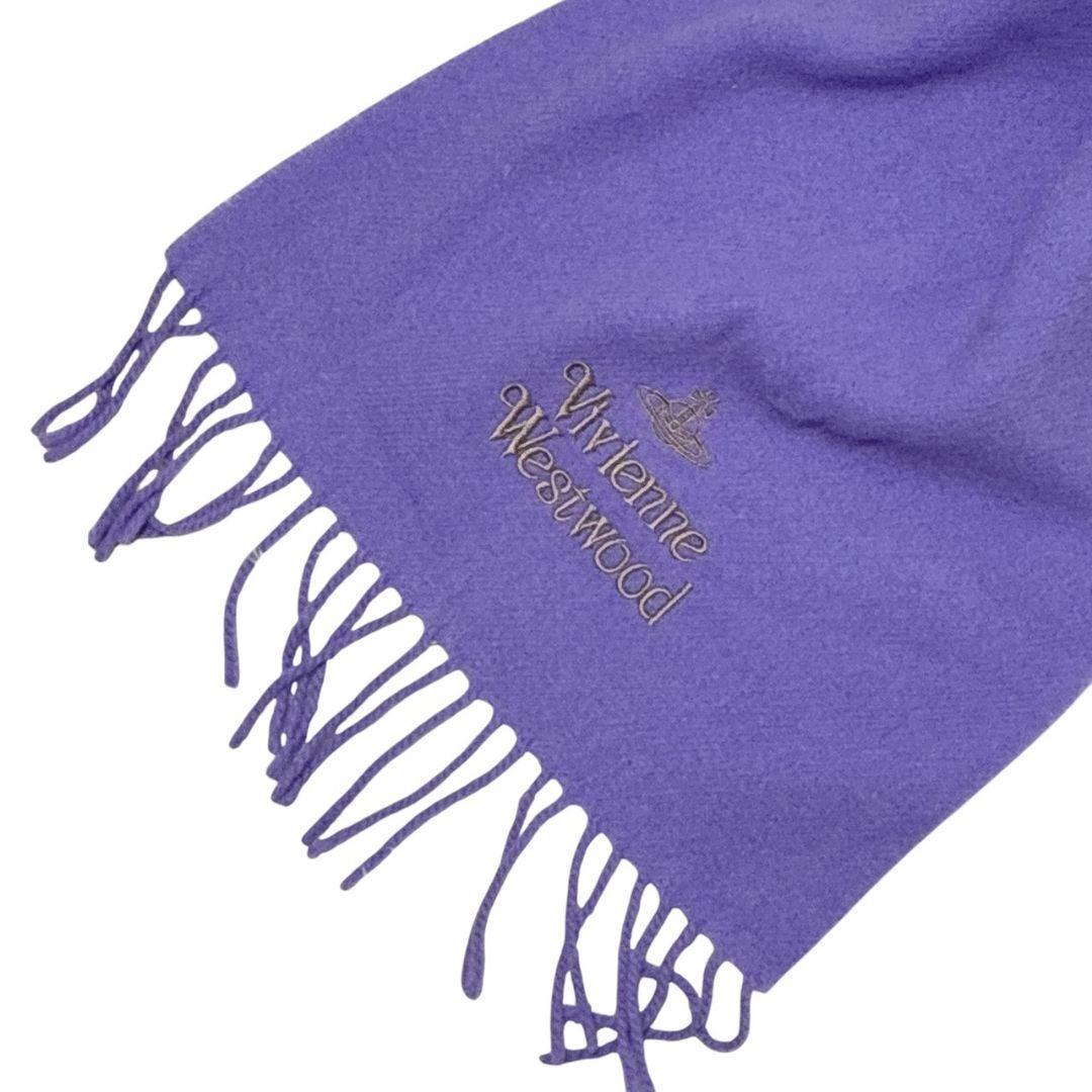 【新品・未使用品】ヴィヴィアンウエストウッド マフラー イタリア 紫 オーブ刺繍