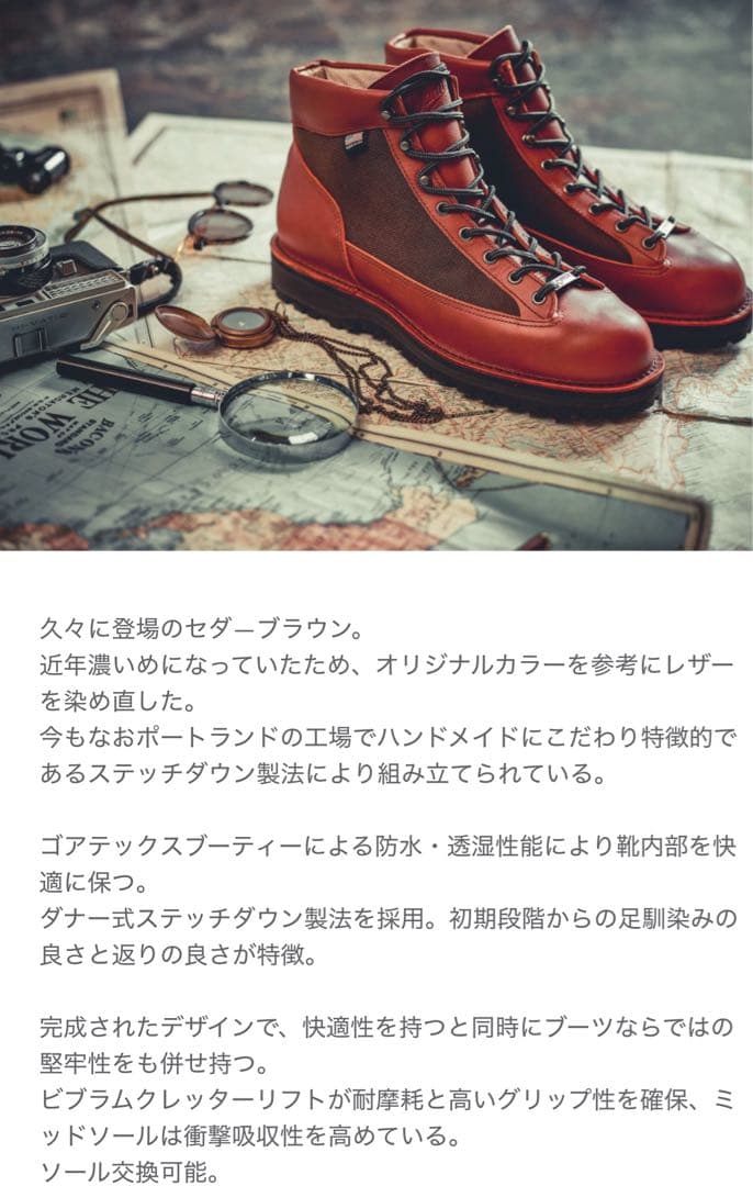 USA製 ダナー ダナーライト2 セダーレインボー ブラウン 27.5