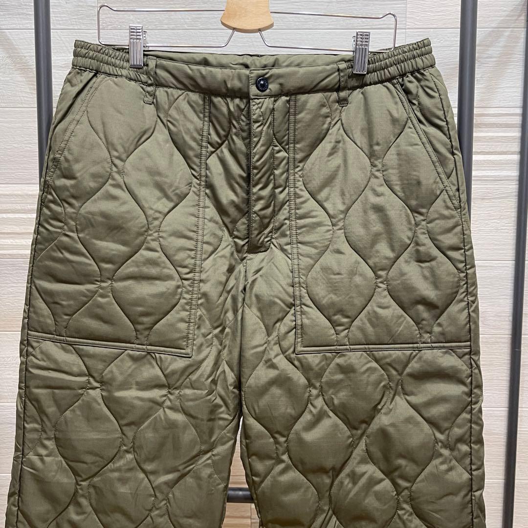 TAION【タイオン】キルティング　ダウンパンツ　オリーブ　XL