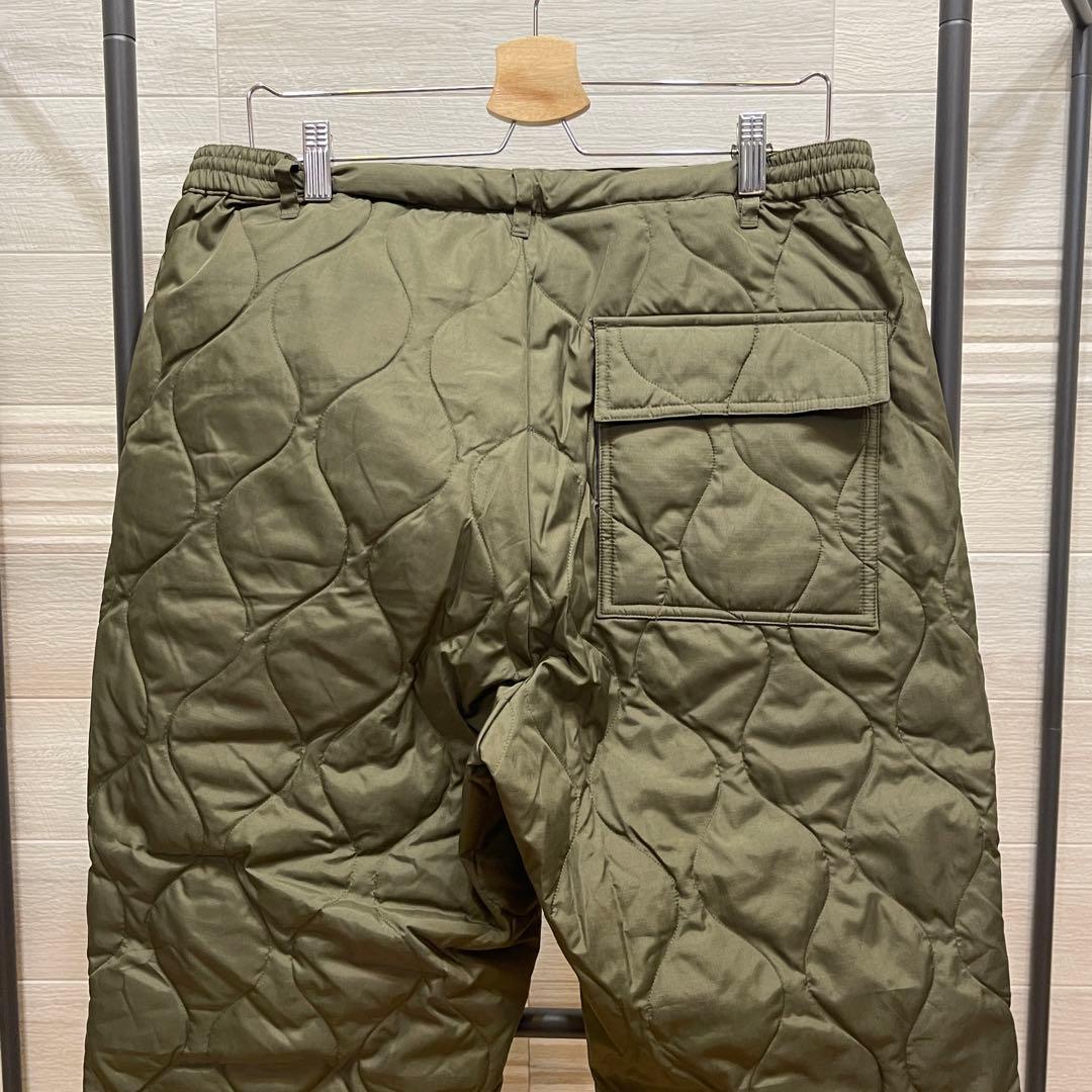 TAION【タイオン】キルティング　ダウンパンツ　オリーブ　XL
