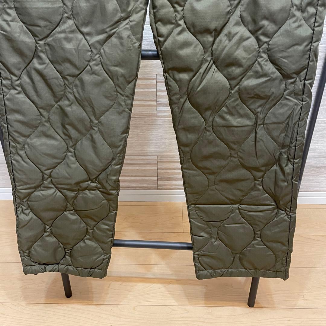 TAION【タイオン】キルティング　ダウンパンツ　オリーブ　XL