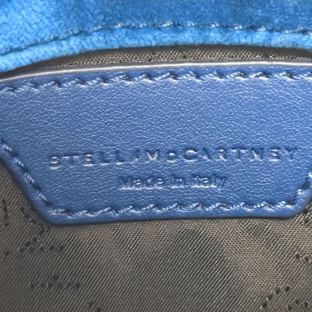 新品 ステラマッカートニー ファラベラ ベロア ブルー ショルダー 2way