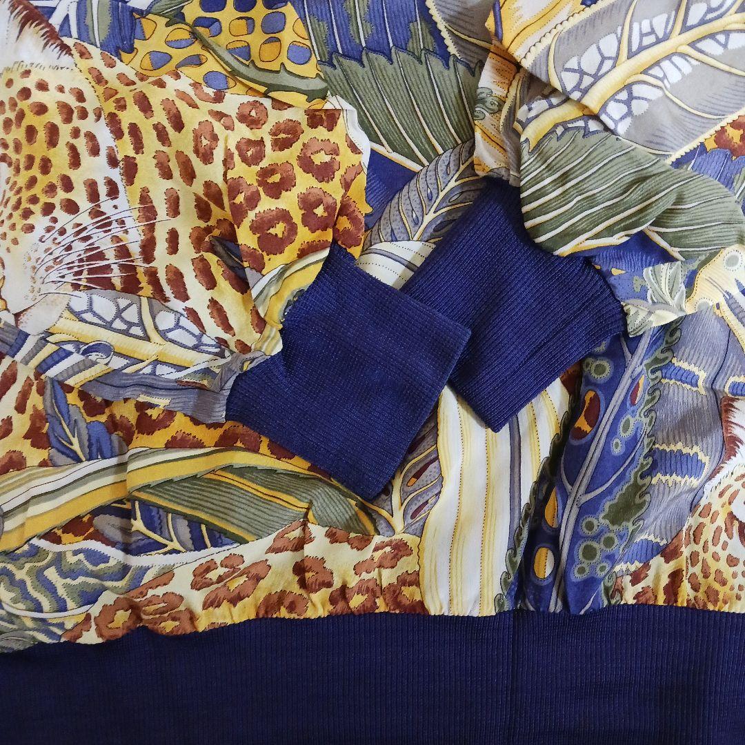 【美品】サルバトーレフェラガモ　シルクブラウス　カットソー　アニマル柄　パープル