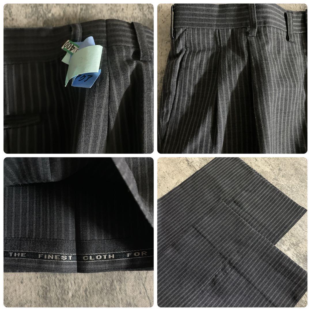 極美品 GUCCI グッチネクタイ 極上ウール ダブルスーツ シルバーグレー