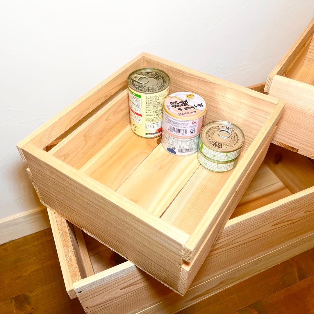 りんご箱 1箱 & 収納小箱 4箱 セット販売 / 収納 木箱 引出し 片付け