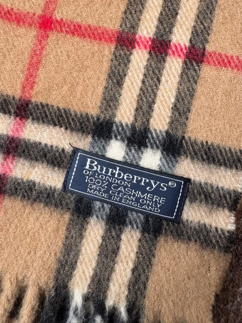 【美品】Burberrys バーバリーズ　カシミヤ マフラー　ノバチェック　茶