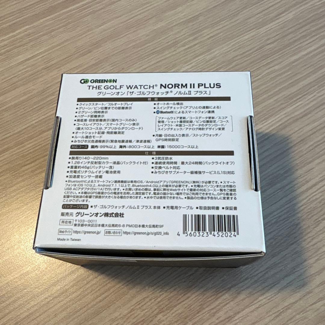 新品　THE GOLF WATCH NORM II PLUS