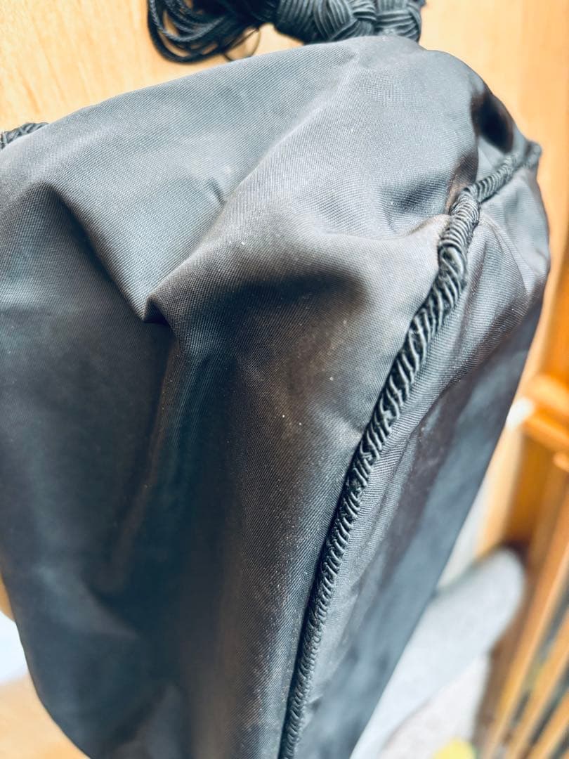 プラダ PRADA ナイロントートバッグ ビーズ 黒 タッセル