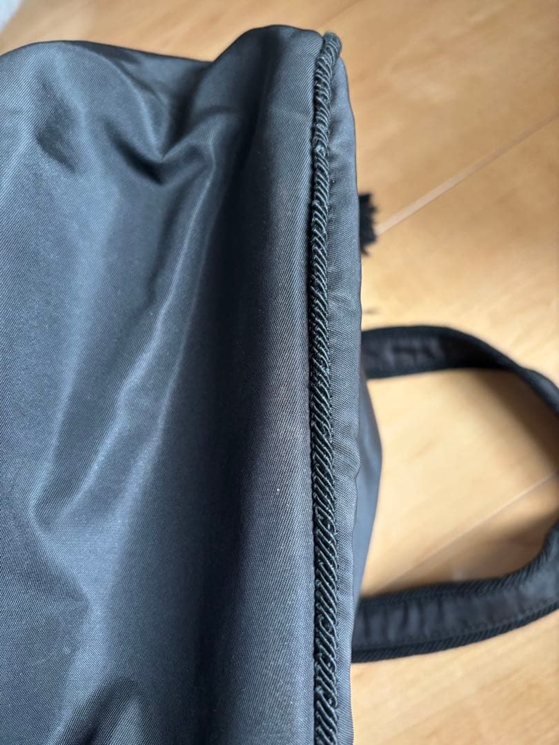 プラダ PRADA ナイロントートバッグ ビーズ 黒 タッセル