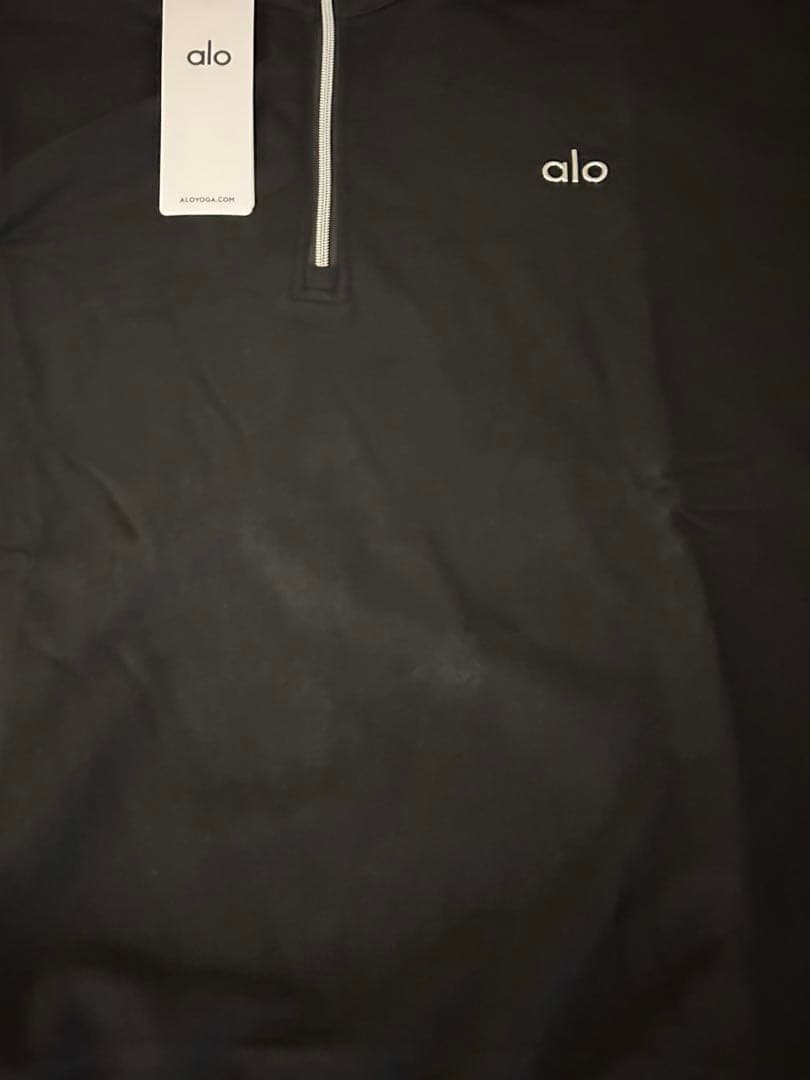 alo yoga アコレード 1/4ジップ プルオーバー　Lサイズ ブラック