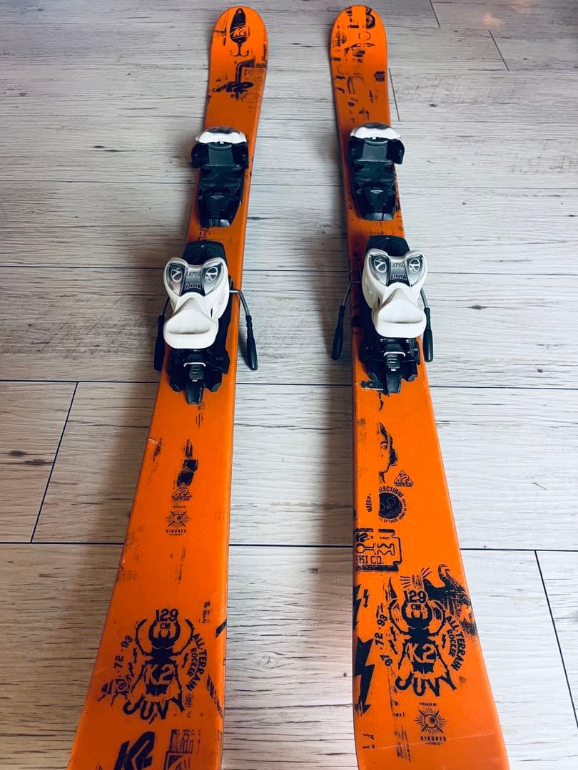 K2 JUVY129cmジュニアスキー板 ツインチップ