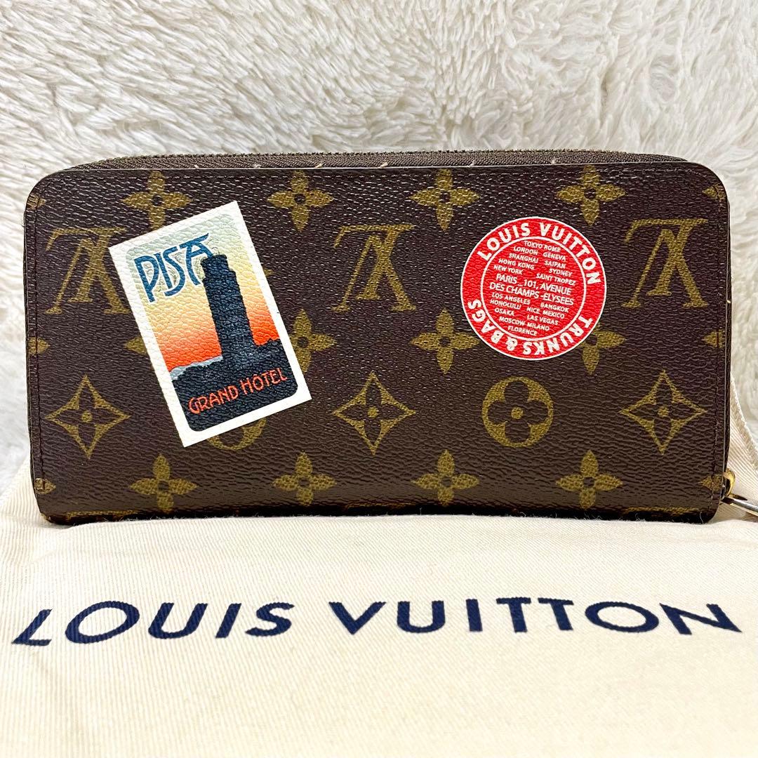 ルイヴィトン モノグラム ステッカー ジッピーウォレット コクリコ M62149