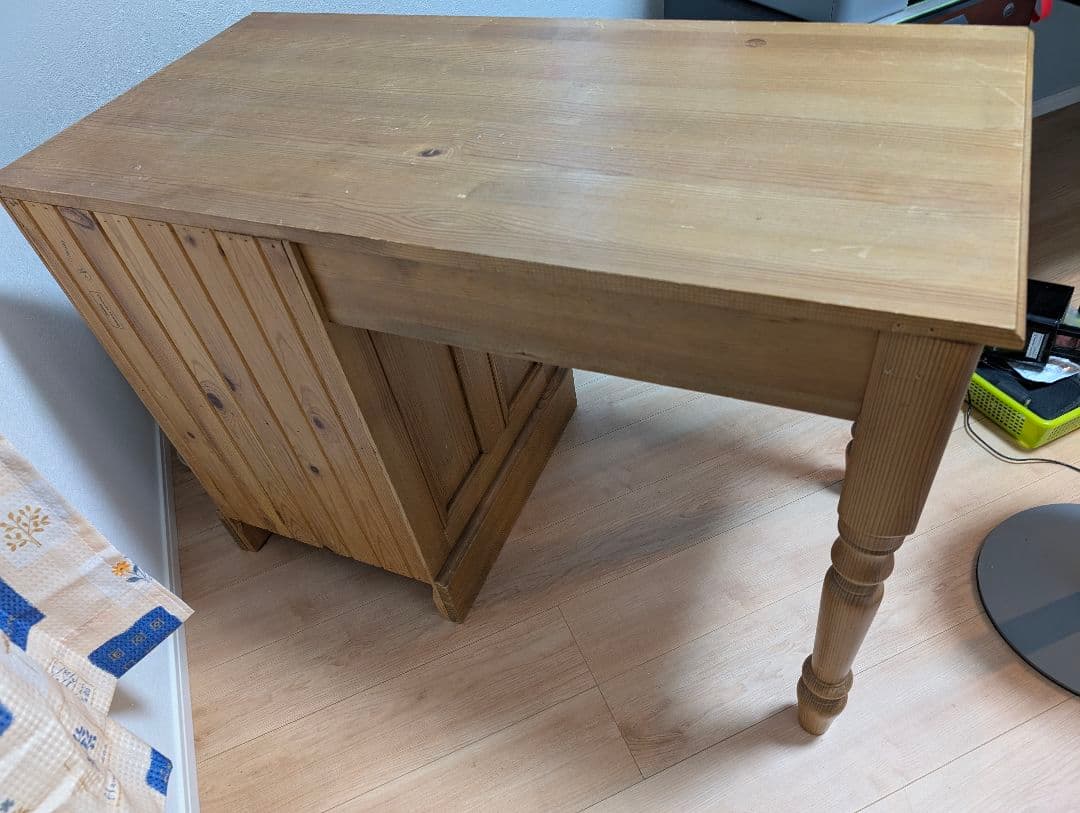 ナチュラルウッド デスク 4引き出し