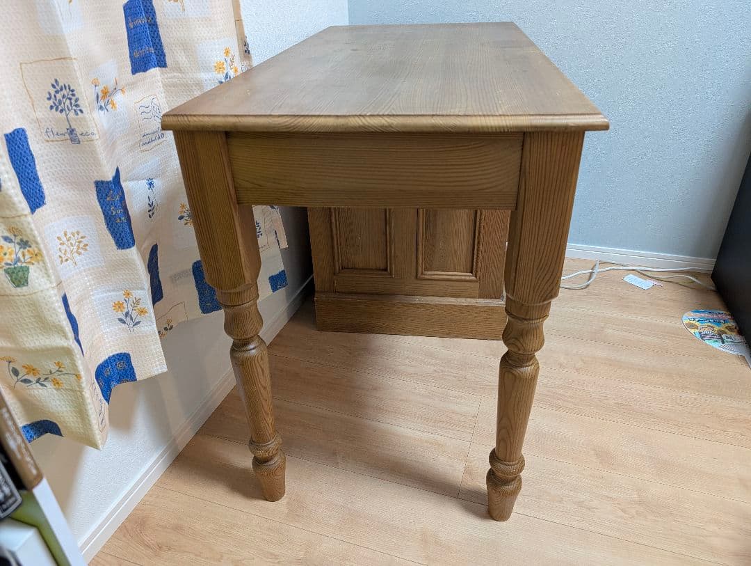 ナチュラルウッド デスク 4引き出し