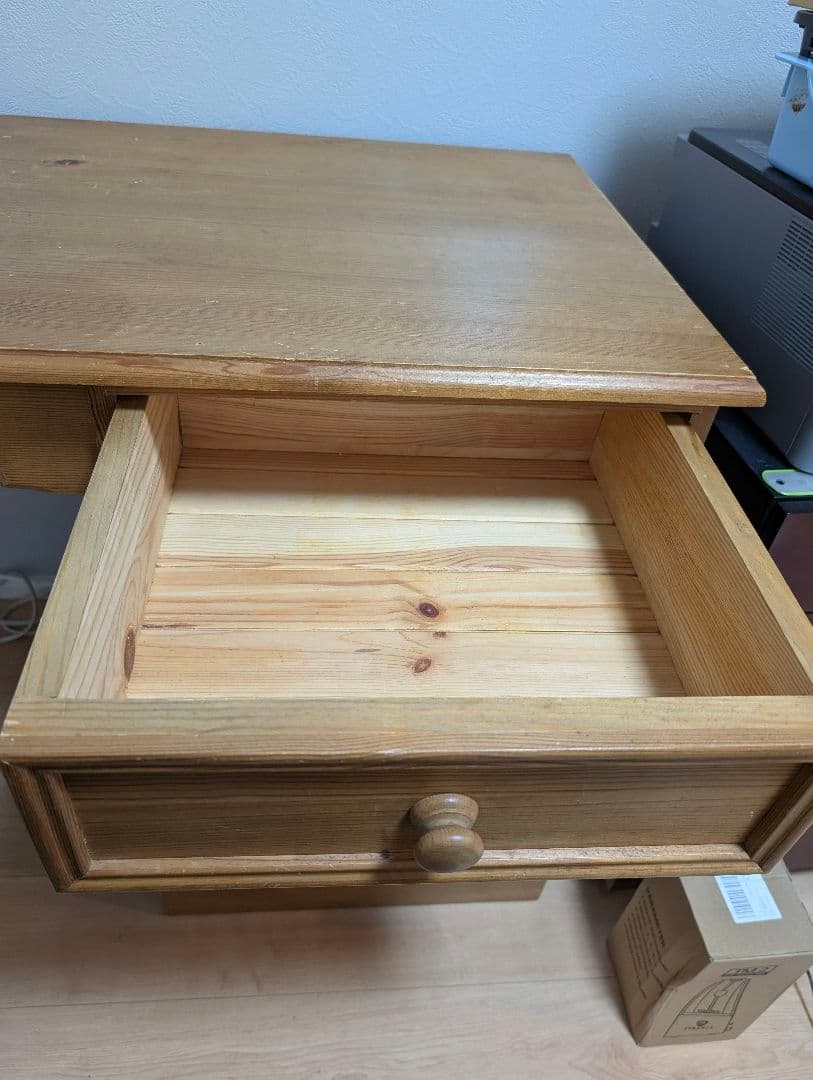 ナチュラルウッド デスク 4引き出し