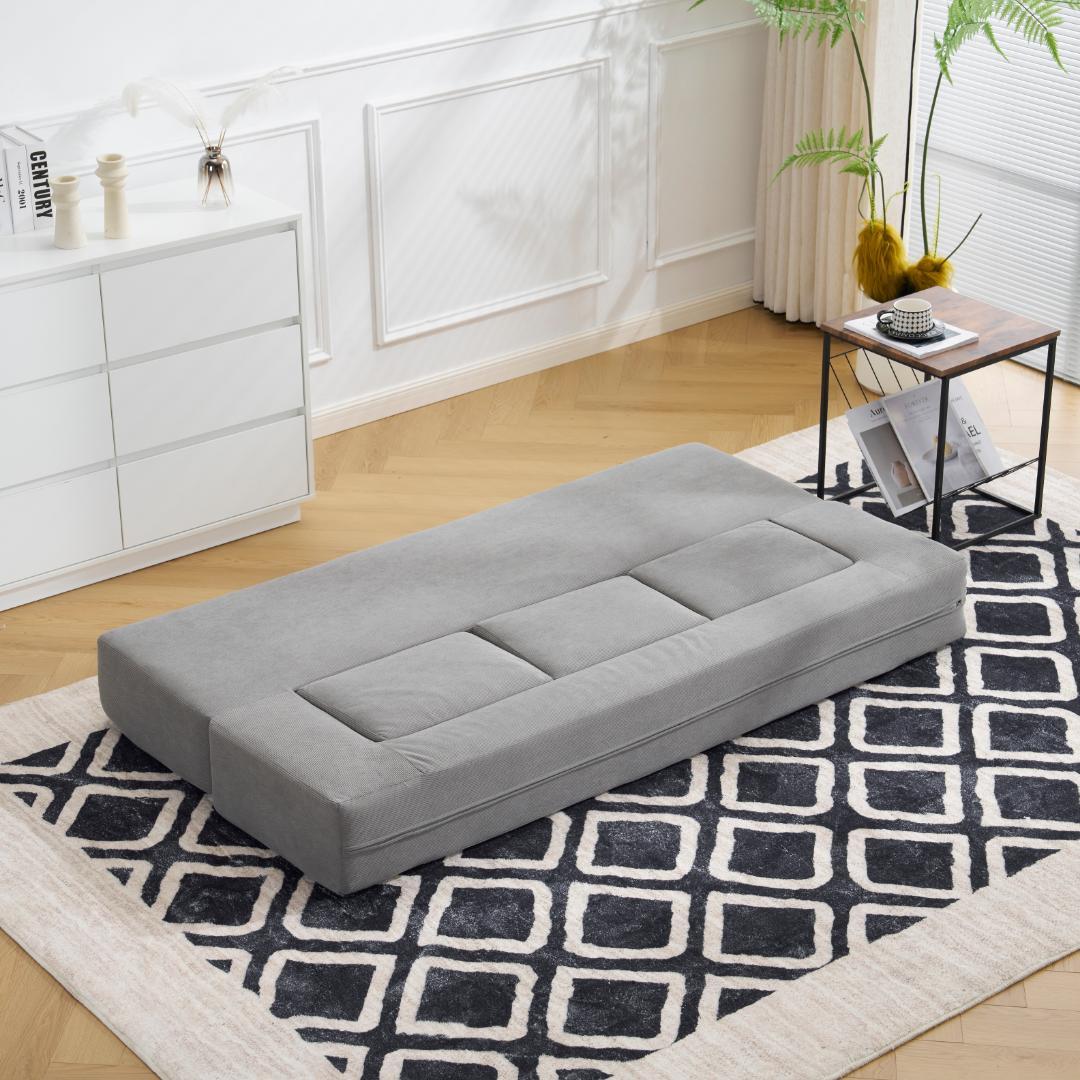 ソファベッド 5人掛け 5P 組立て不要 フロアソファ コンパクト ローソファ