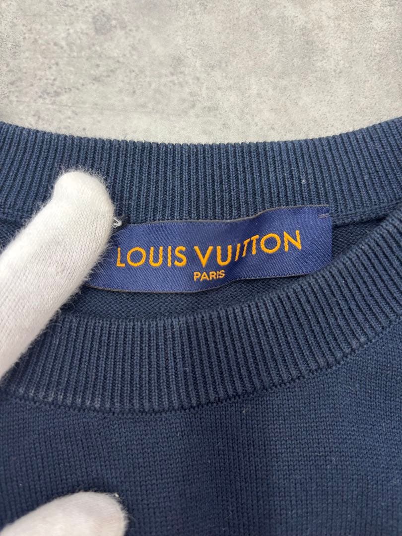 【訳アリ品】Louis Vuitton ハートロゴ Tシャツ ネイビー