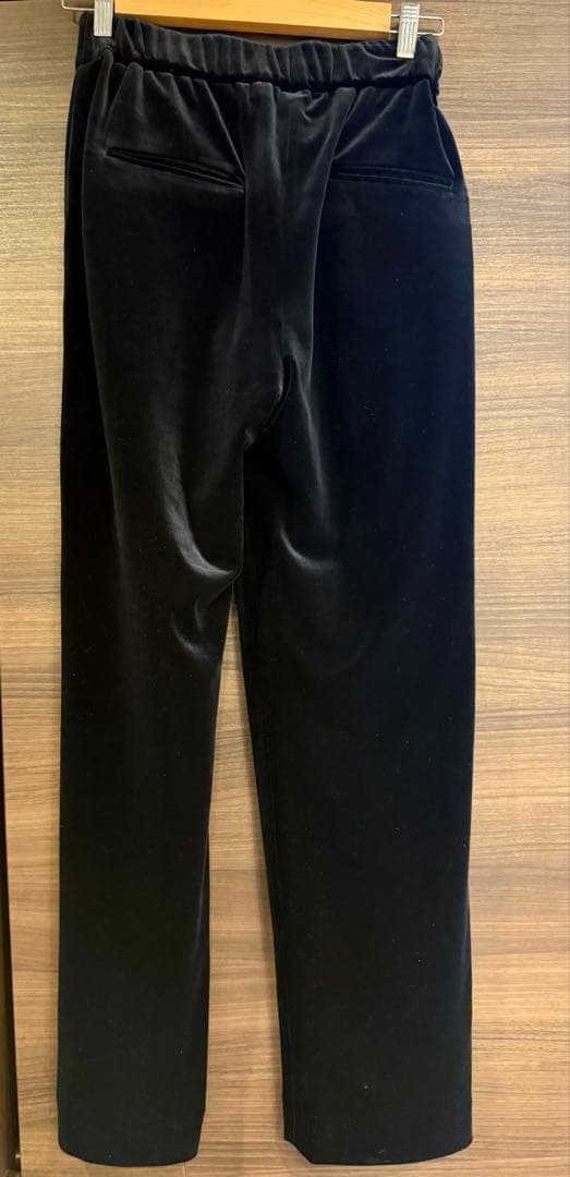 OHGA ベロアパンツ　黒　Sサイズ