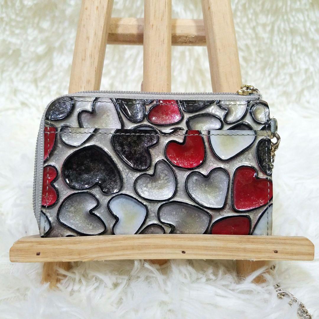 【極美品】ATAO ベル キーケース ミニ財布 ハート柄 3連