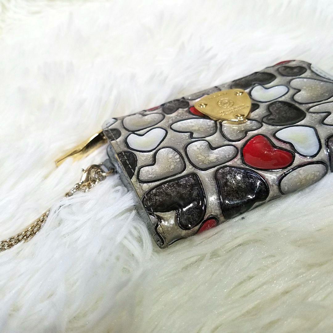 【極美品】ATAO ベル キーケース ミニ財布 ハート柄 3連