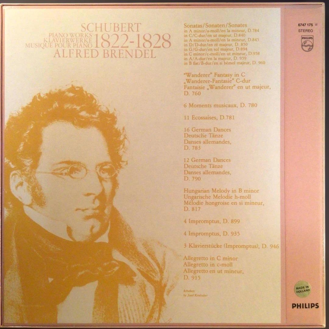 蘭PHILIPS　８LP　ブレンデル/シューベルト/ピアノ作品集