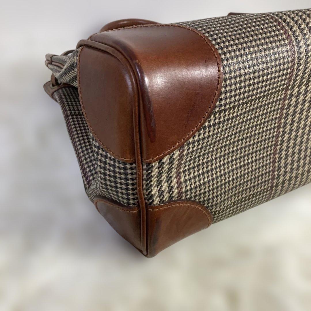 【良品 】ポロラルフローレン ハンドバッグ A4可 PVCレザー 千鳥格子