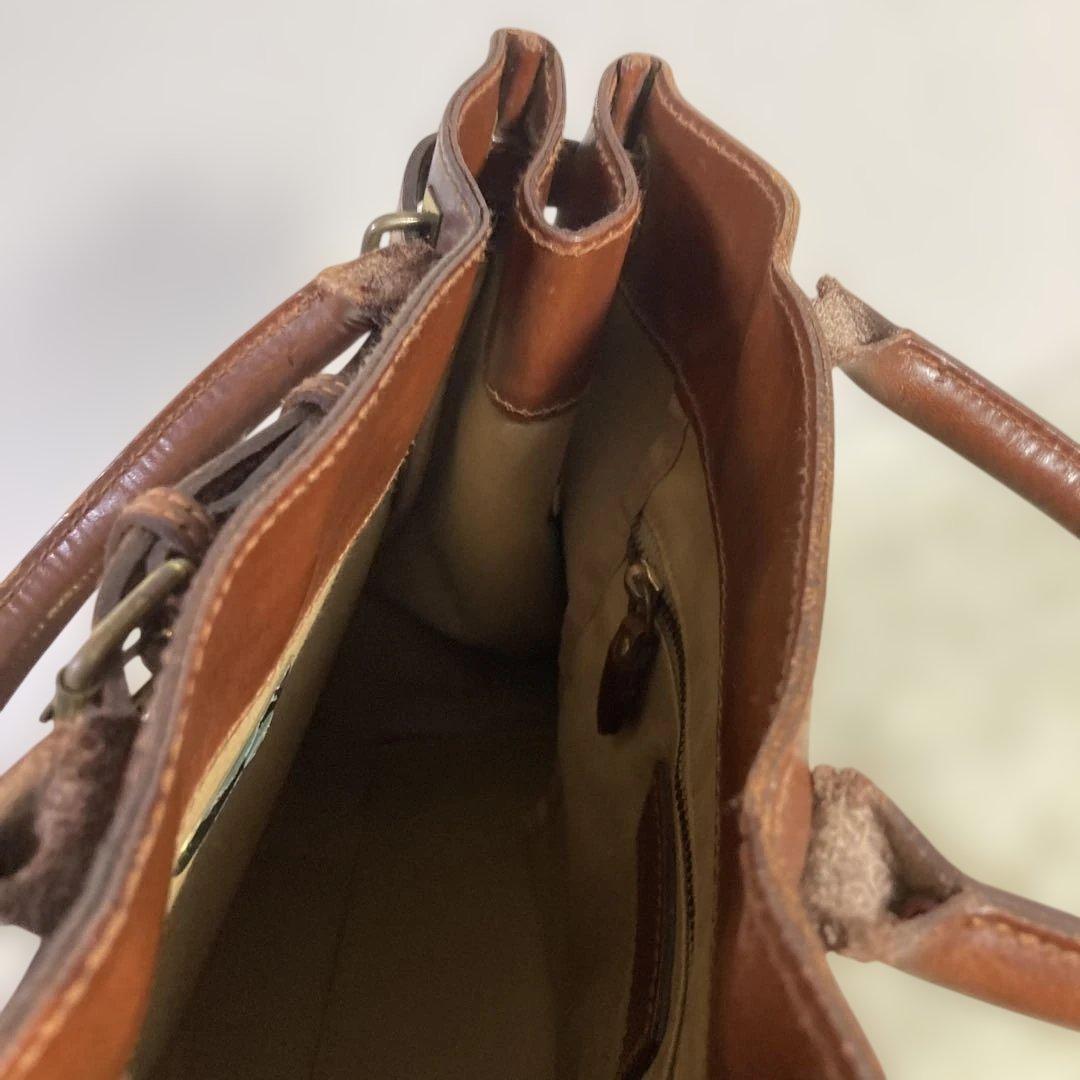 【良品 】ポロラルフローレン ハンドバッグ A4可 PVCレザー 千鳥格子