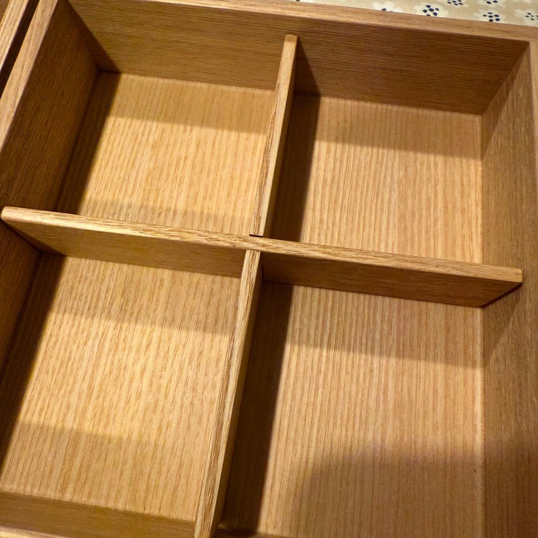 極美品　松屋漆器店　三段重箱　ナチュラル